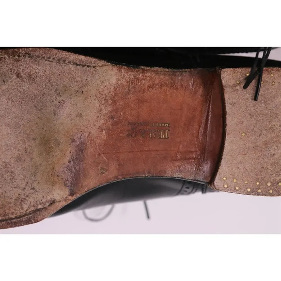 Peal & Co for Brooks Brothers Black Captoe Oxford Leather Dress Shoes 12 D - Picture 10 of 12